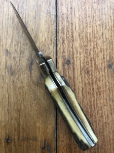 Puma Knife: Puma 1985 USED 745 4 Star Full Sized Folding Lock Knife with Stag Antler Handle *19581
