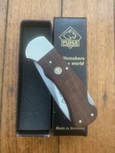 Puma Knife: Puma 2018 4 Star Full Sized Folding Lock Knife with Pflaumen (PlumWood) Handle