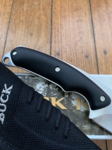Buck Knife: Rare Early 2000 Buck Alpha Hunter with Black Rubber Handle