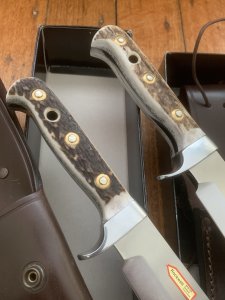 Puma Knife: Puma Phönix-Phoenix Big Bowie Knife with Darker Stag Antler Handle