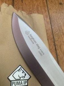 Puma Knife: Puma IP LongHorn Boar & Deer Hunter with Stag Antler Handle