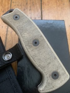 Ontario Ranger Series RAT 7 with Micarta Handle and Black Nylon Tactical Belt Sheath
