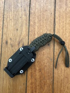 CRKT COVERT TRIUMPH TACTICAL MILITARY TANTO BLACK BLADE NECK/BOOT KNIFE