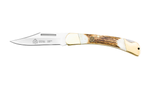 Puma SGB Knife: Puma 2023 SGB Warden Stag Handle Folding Pocket Knife