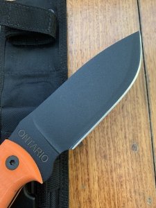 Ontario Ranger Series AFGHAN with Orange Micarta Handle and Tactical Belt Sheath