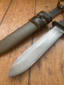 Puma Knife: Puma Original 1983 6379 Bundeswehr Military (Civilian) Knife in original metal sheath