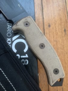 Ontario Ranger Series RAT 5 with Micarta Handle and Black Nylon Tactical Belt Sheath
