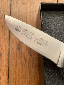 Puma Knife: Puma 1998 Custom Stag Antler Handled Lock Back Folding Knife