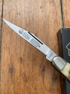 Puma Knife: 1990's Puma Bantam Folding Knife with Stag Antler Handle