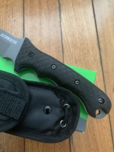 Schrade Knife: Schrade SCHF9 Drop Point Knife With Black Tactical Sheath