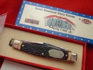 Boker USA made American Story II The Alamo 2 Blade Moose Folding Knife