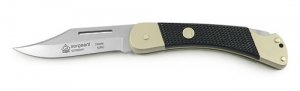 Puma Knife: PUMA 2012 Sergeant Folding Lock Knife With Black Handle.