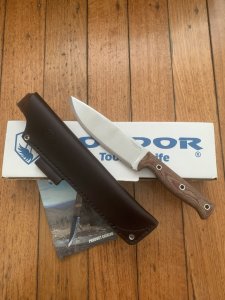 Condor Tool & Knife Company El Salvador LOW DRAG Knife with Leather Sheath