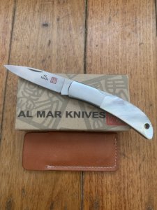 Al Mar Japan E1002P HAWK White Pearl Gentlemen's Knife in original Pouch and Box