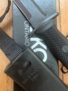 Ontario 2023 Model US NAVY MOD MK3 Dive Knife Straight Edge Knife with Plastic Sheath