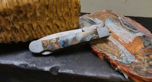 Puma Knife: Puma Medici 2024 Special Limited Edition, Damascus, Mammoth Tooth and Gold Etching in Display Box 0/50