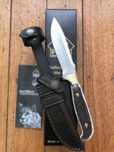 Puma Knife: Puma Waidmann Knife with Stag Antler Handle