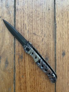 GERBER USA  Small Camo Frame Lock Spear Point Folding Knife
