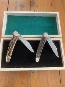 Puma A G RUSSELL1974 Numbered 03158/1057 Luger Pistol and 9mm Bullet Twin Knife Set
