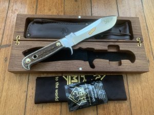 Puma Knife: Puma Special Edition IWA German Model 116375 White Hunter with Stag Handle #45/50