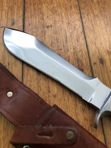 Puma Knife: Puma Original Lightly Used 1977 AUTO-MESSER 6390 White Hunter in original sheath