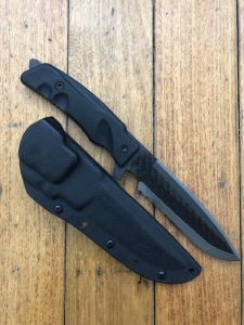 FOX KNIVES:  Fox FX-SCT01B Stealth Carbon Titanium Knife with Kydex Sheath