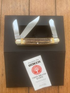 Boker Tree brand Classic 125yr Model 4474 3 Blade Stockman German Lock Knife in Original Box