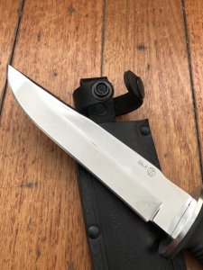 Kizlyar Knife: Kizlyar Original Mirror Finish Sh-8 Straight Blade with Rubberised Handle No: 5029