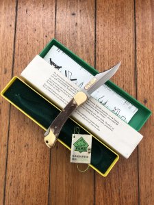 Puma Knife: Puma 1981 Rare model 905 Duke Folding Knife with Stag Handle Original Box and matching Warranty