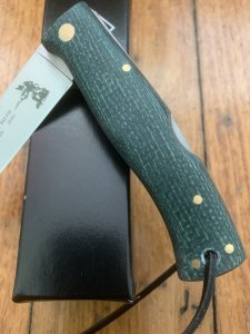 Puma Knife: Puma IP Special Edition 'RIFLEMAN' Green Micarta Folding Lock Knife