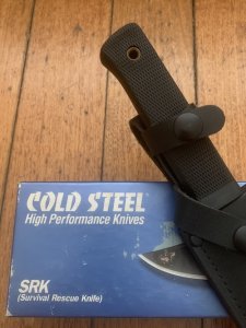 COLD STEEL SRK-Survival-Rescue-Knife Made in USA in Tactical Leather Sheath