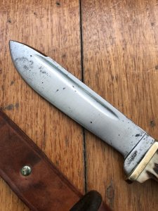 Puma Knife: Puma 11 6398 Original Used 1967 Hunters-Friend with original sheath #21607