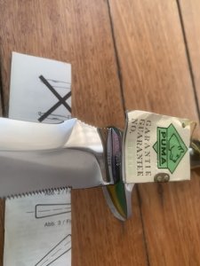 Puma Knife: Puma Original 1987 White Hunter 116375 in original box & warranty