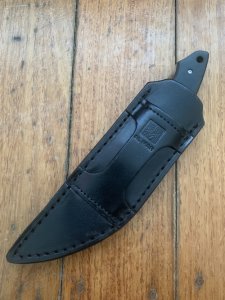 Al Mar Japan BU2-2 Backup 2 Fixed 3" Hawkbill Blade, Micarta Handle, Leather Sheath