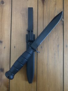 GLOCK Original Austrian Made Black Straight Edge Field Knife with Polymer Scabbard