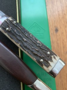 Puma Knife: Puma 1970 Vintage 3573 Boot Knife with Stag Handle & Original Box  #22072