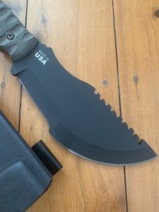 TOPS USA Tom Brown TRACKER  Model #1 with Black Tactical Kydex Knife Sheath