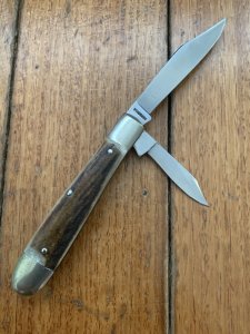 Puma Knife: Puma Original Rare 1979 Pony 620 Twin Blade Knife with Stag Antler Handle