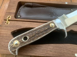 Puma Knife: Puma Special Edition IWA German Model 116375 White Hunter with Stag Handle #45/50
