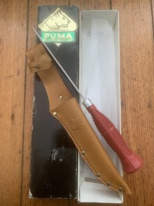 Puma Knife: Puma Original 1991 Mariner Model 17 6362 in Original Sheath and Box #47192