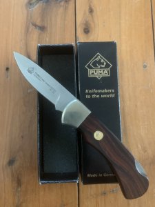 Puma Knife: Puma 2008 4 Star Full Sized Folding Lock Knife with Cocobolo wood Handle