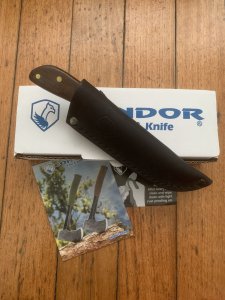 Condor Tool & Knife Company El Salvador NESSMUK Knife with Leather Sheath