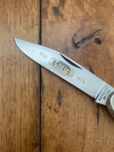 Puma A G RUSSELL 1974 Rare 9mm Luger Bullet Commemorative Club Knife No:106