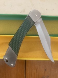 Puma Knife: Puma Rare 1975 Packer Folding Knife in original Green Box # 51572
