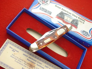 Boker USA made American Story II Hydro Electricity 3-5/8" LTD Split Spring Whittler Knife 1