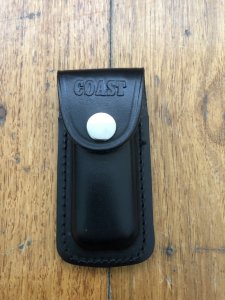 Coast Small Folding Lock Knife and Leather Pouch