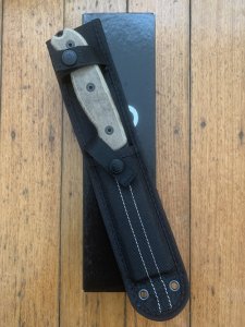 Ontario 2021 Ranger Series TAK-1 with Oat Brown Micarta Handle and Nylon Tactical Belt Sheath