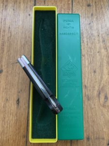 Puma Knife: Puma Original 1996 4 Star Folding Lock Blade Knife with Black Ebony Micarta Handle in Box