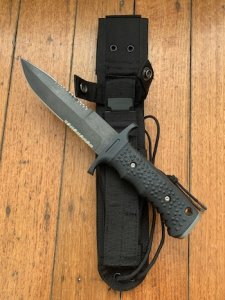 Gerber USA Silver Trident Knife with Tactical Sheath