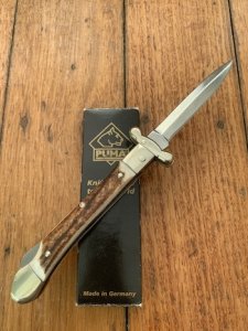 Puma Knife: Puma 2006 Large Medici JCW Lock back Knife with Stag Handle in Box